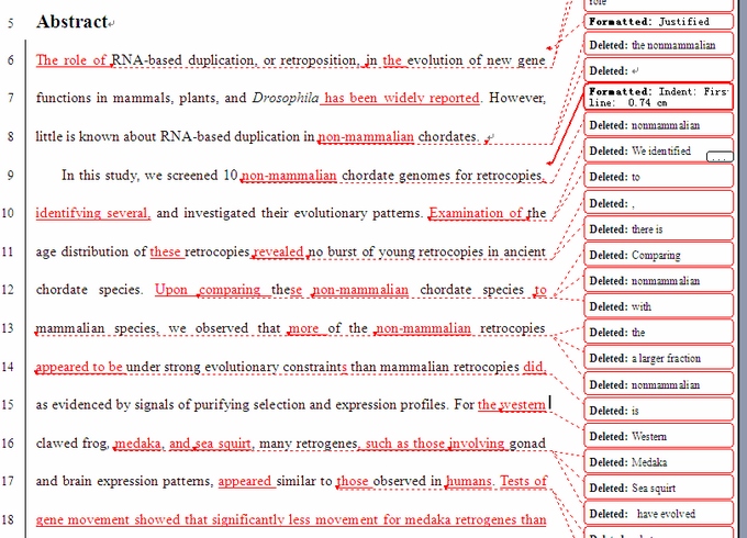 SCI论文英语润色范例,发表PLoS ONE