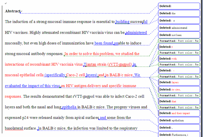 SCI论文英语润色范例,发表PLoS ONE