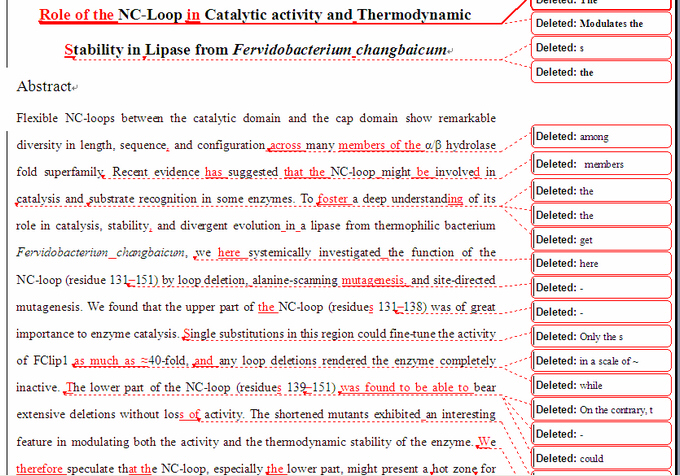 SCI论文英语润色范例,发表PLoS ONE