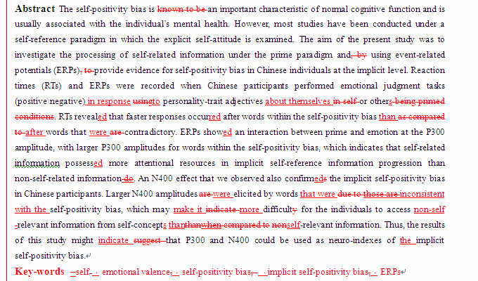 SCI论文英语润色Experimental Brain Research( IF 2.221)发表案例