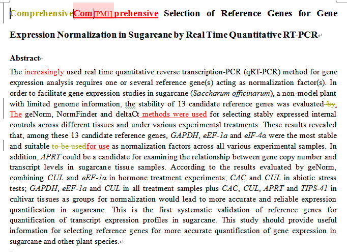 SCI论文英语润色范例,PLoS ONE( IF 3.534)发表案例