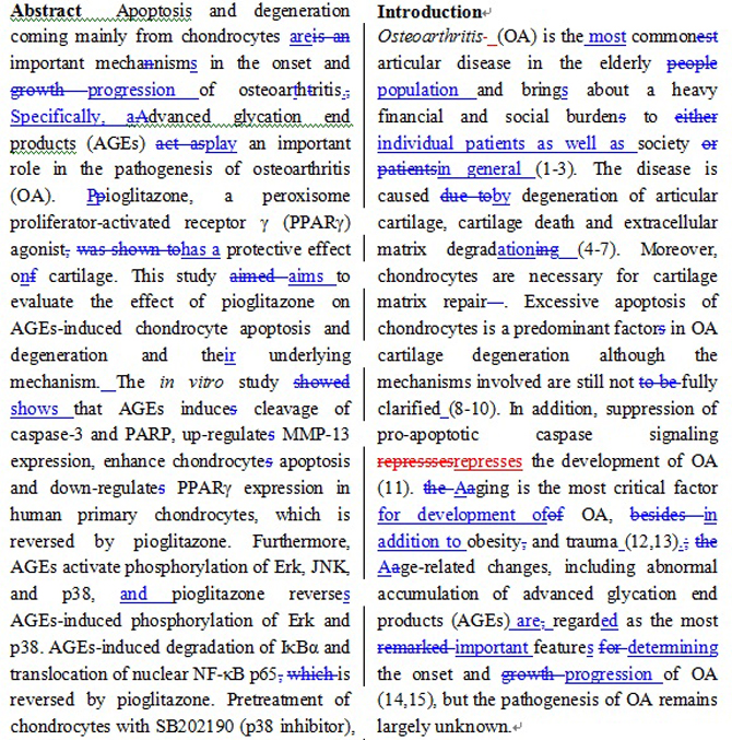 SCI论文英语润色范例，Apoptosis发表案例