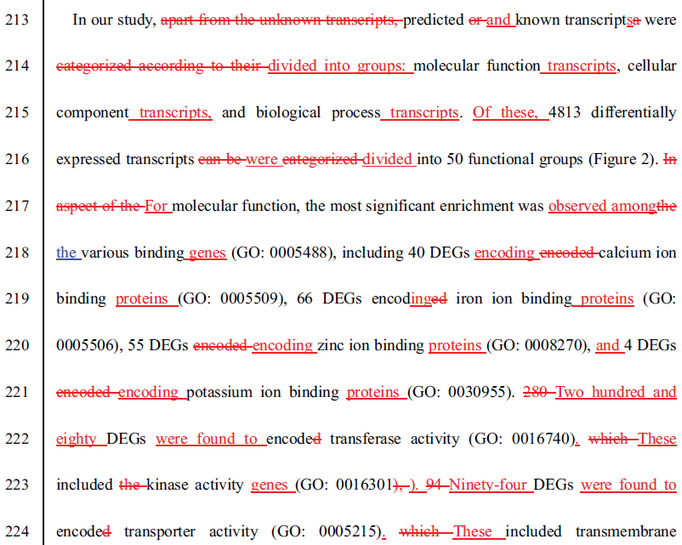 SCI论文英语润色范例,发表PLoS ONE